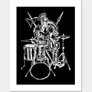 SEEMBO Knight Playing Drums Drummer Musician Drumming Band Posters and Art